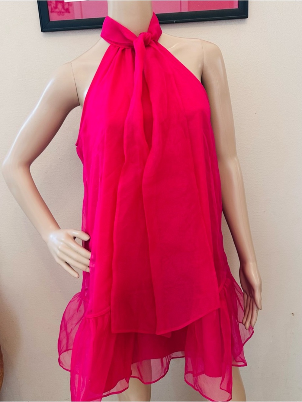 Anthropologie Maeve Hot Pink Dress - Picture 3 of 15